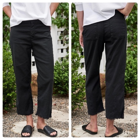 Frank & Eileen Kinsale The Trouser Italian Performance Linen Black Size 4